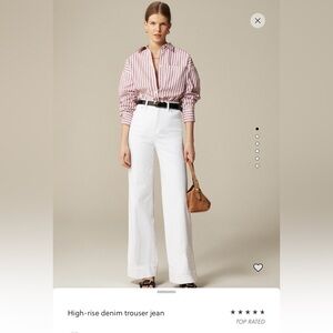 J. Crew White High-Rise Women Trouser Jeans 32/14